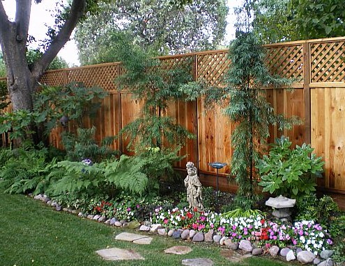 JUMBO LATTICE REDWOOD FENCING