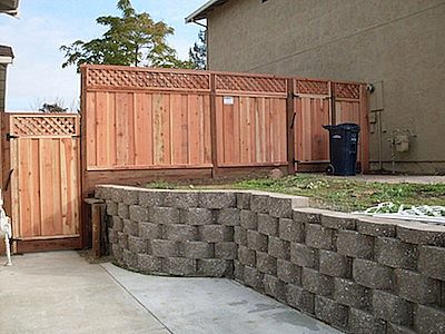 Redwood Scrap Wood for Retaining Wall