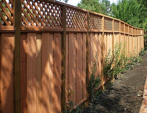 JUMBO LATTICE REDWOOD FENCING