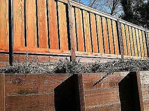 pressure treated redwood retaining wall