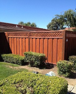 PRIVACY LATTICE REDWOOD FENCING