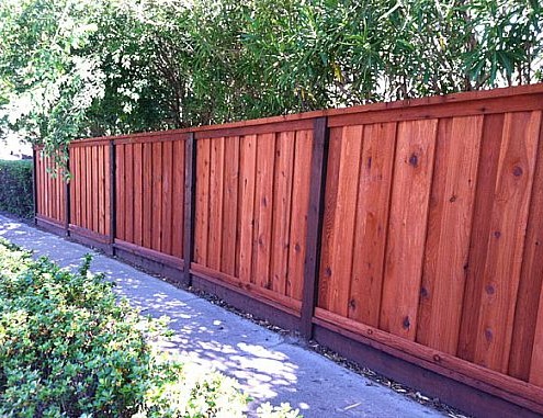 redwood fence stain