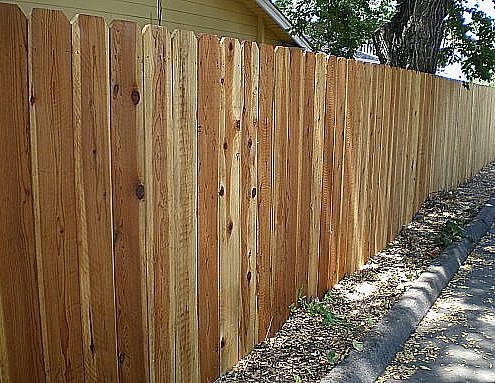redwood nail on dog ear fence