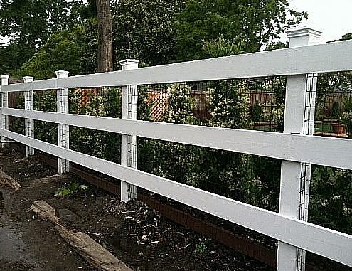 white ranch rail